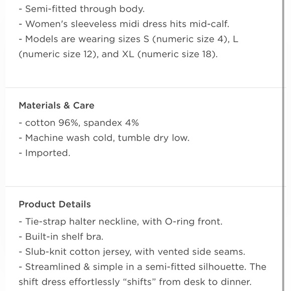 OLD NAVY Wild Papaya Slub-Knit Halter Midi Shift Dress M Tall NWT - Picture 3 of 3